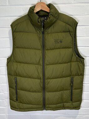 Vintage Mountain Hardwear Sub Zero Down Puffer Vest Full Zip Men's Large Green